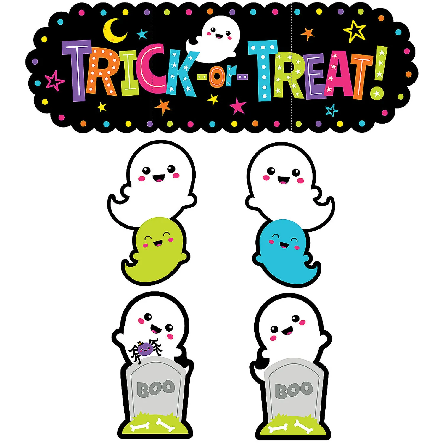 value_ghost_trunkortreat__1.webp Value Ghost Trunk-Or-Treat Decorating Kit - 5 Pc.<Oriental Trading Fashion