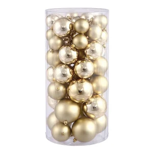 Vickerman Shatterproof 1.5"-2" Gold Shiny And Matte Ball Christmas Ornament Assortment, 50 Per Box<Oriental Trading Sale