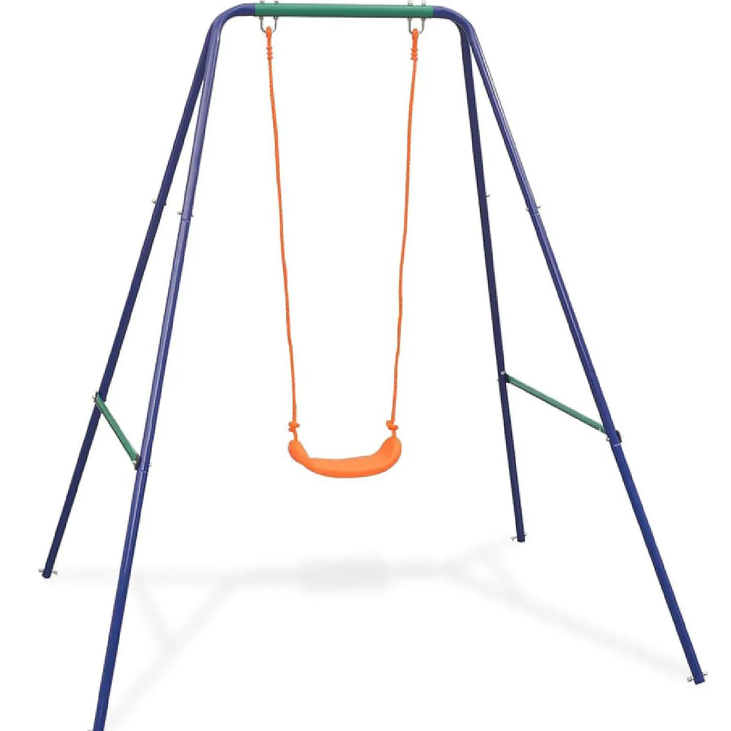 vidaxl_in_single_swing_an_1.webp Vidaxl 2-In-1 Single Swing And Toddler Swing Orange<Oriental Trading Online