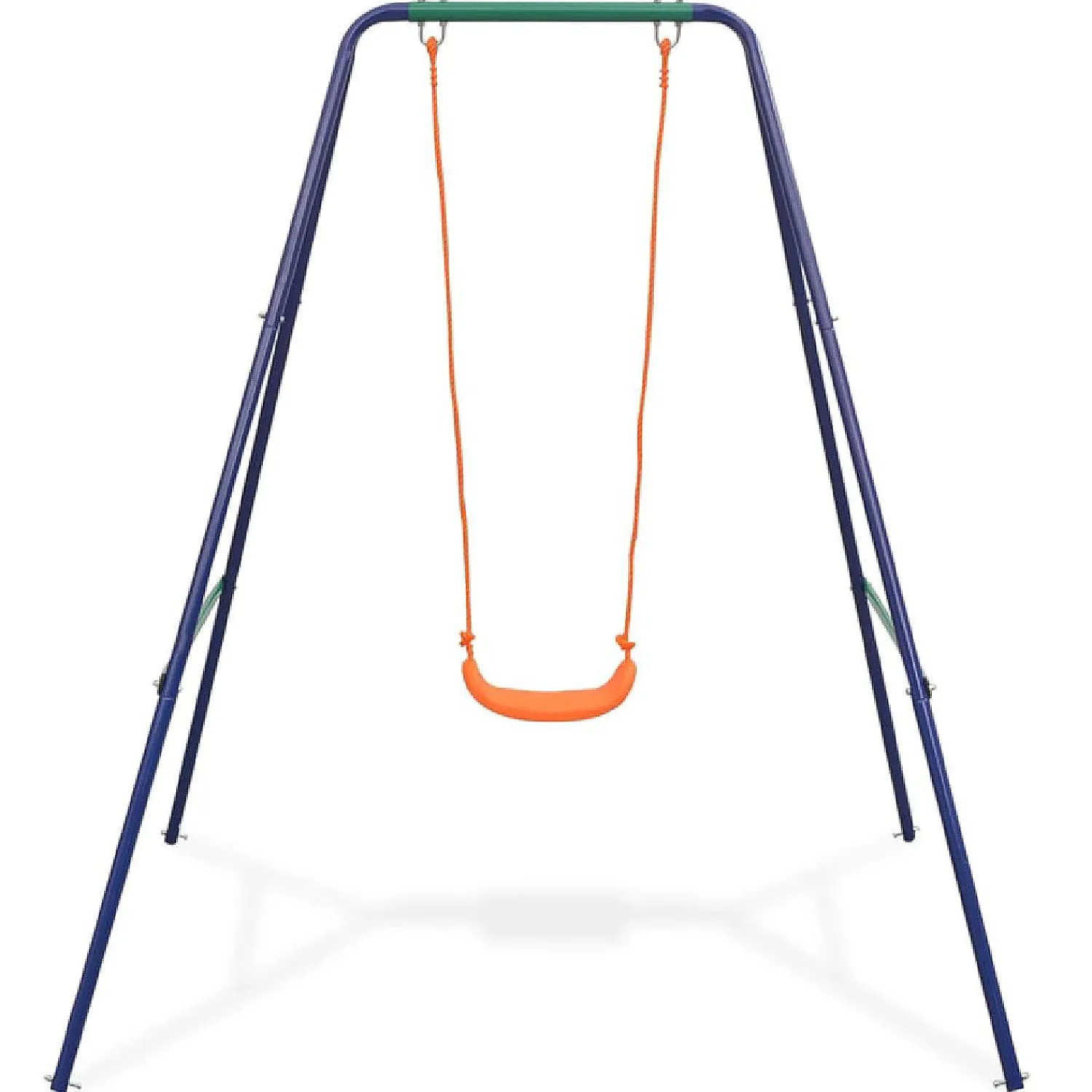 vidaxl_in_single_swing_an_2.webp Vidaxl 2-In-1 Single Swing And Toddler Swing Orange<Oriental Trading Online