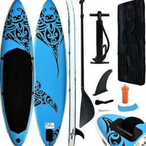 Vidaxl Inflatable Stand Up Paddleboard Set 120.1"X29.9"X5.9" Blue<Oriental Trading Discount