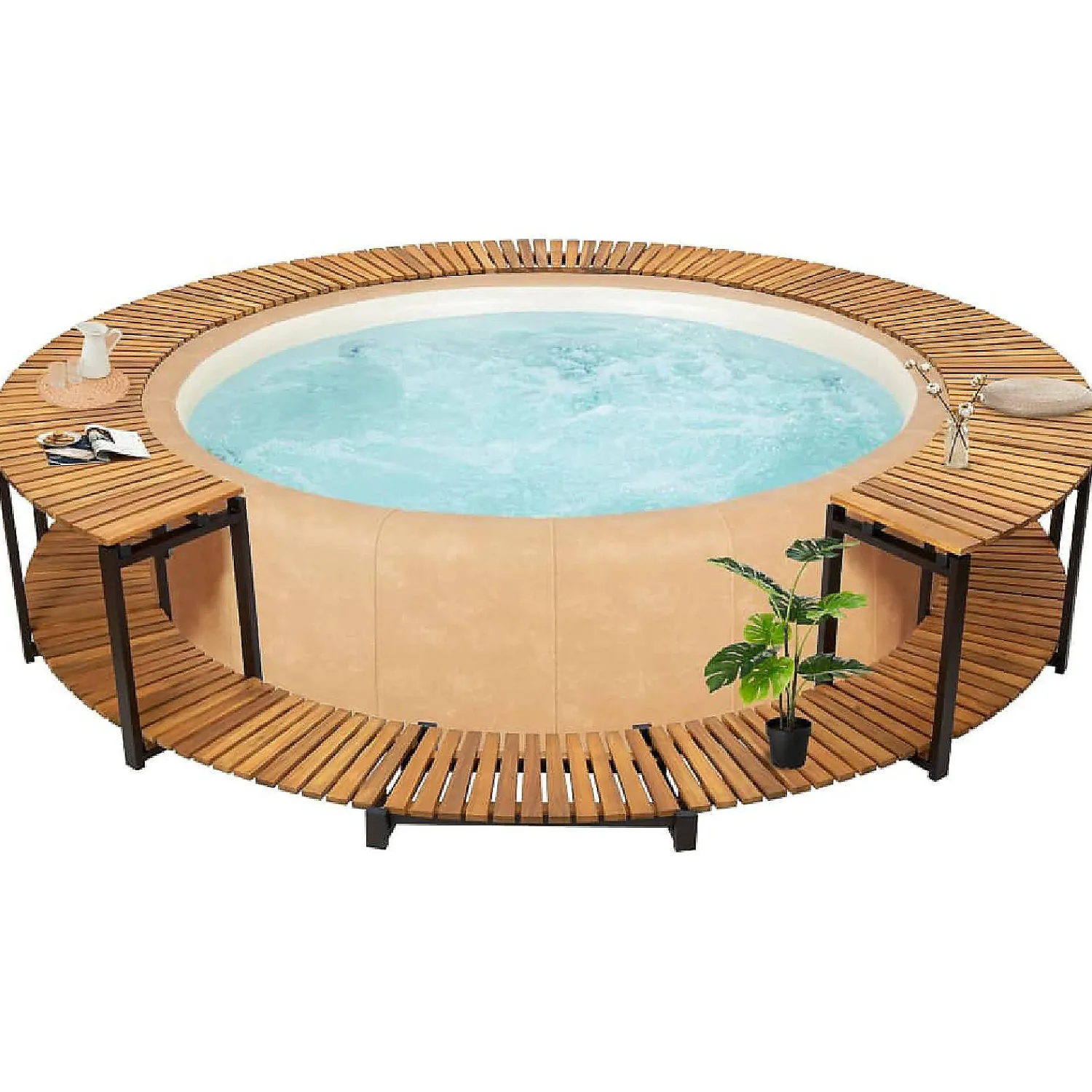 vidaxl_spa_surround_x_sol_1.webp Vidaxl Spa Surround 107.5"X20.9" Solid Acacia Wood<Oriental Trading Cheap