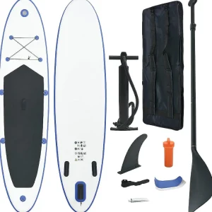 Vidaxl Stand Up Paddle Board Set Sup Surfboard Inflatable Blue And White<Oriental Trading Flash Sale