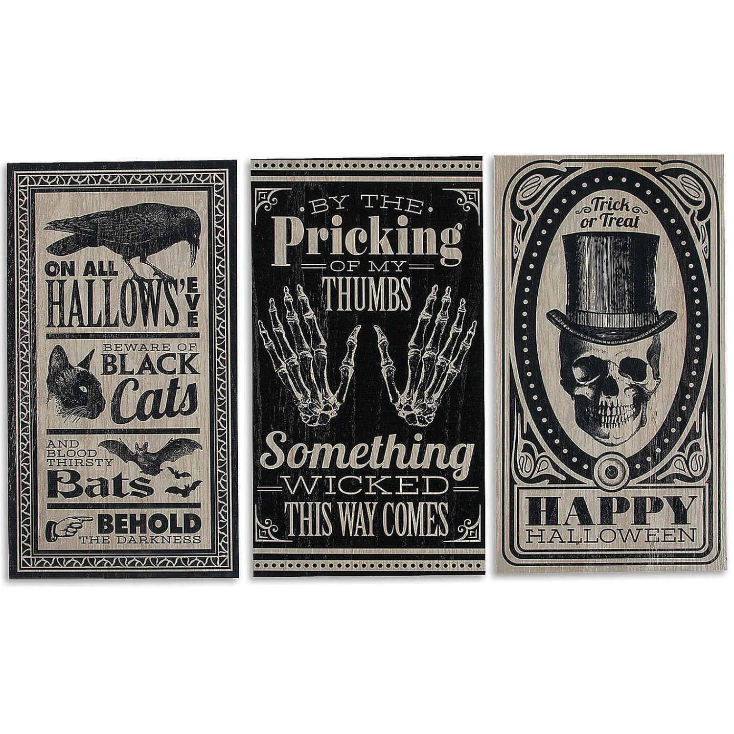 vintage_vertical_signs_ha_1.webp Vintage Vertical Signs Halloween Decorations<Oriental Trading Online