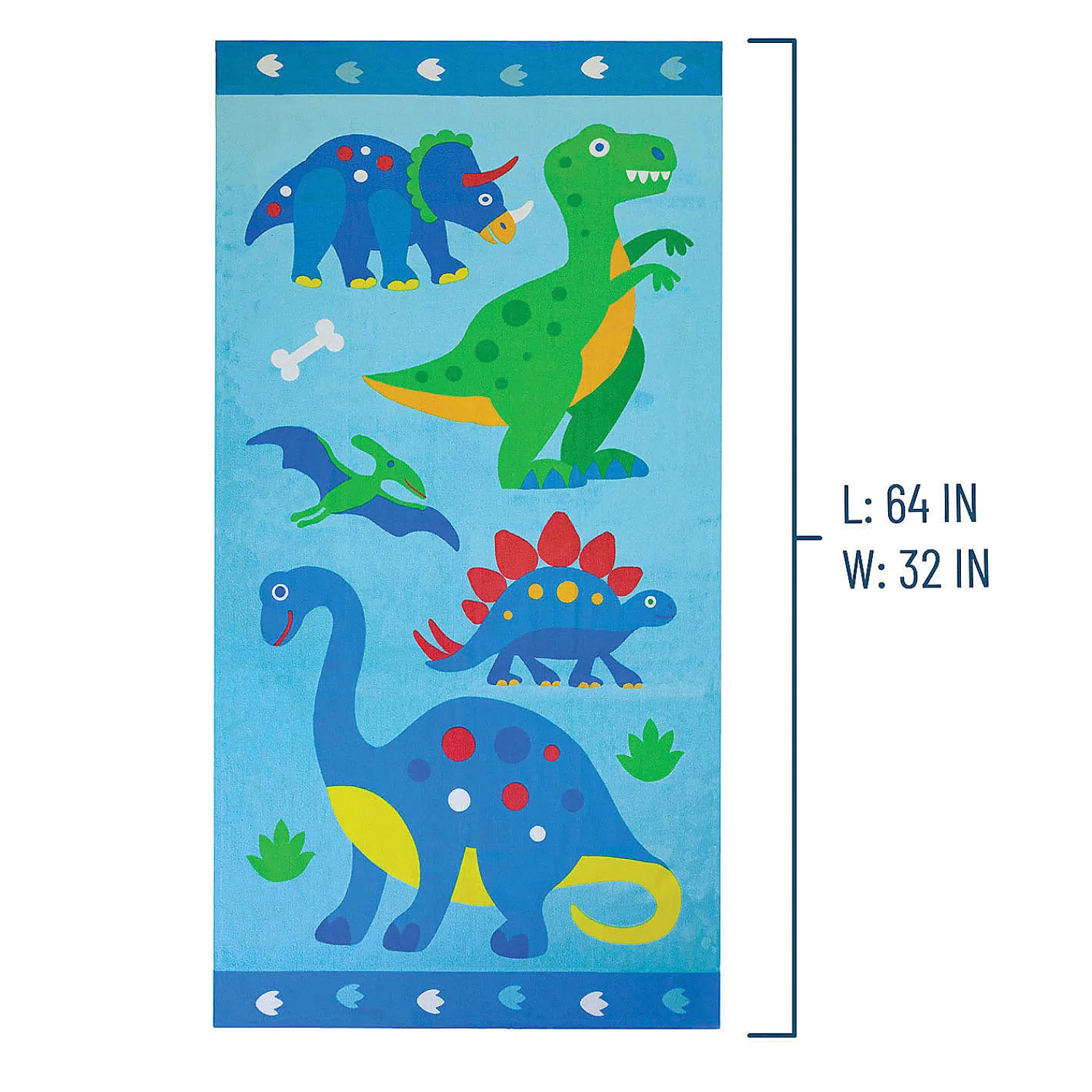 wildkin_dinosaur_land__co_3.webp Wildkin Dinosaur Land 100% Cotton Beach Towel<Oriental Trading Clearance