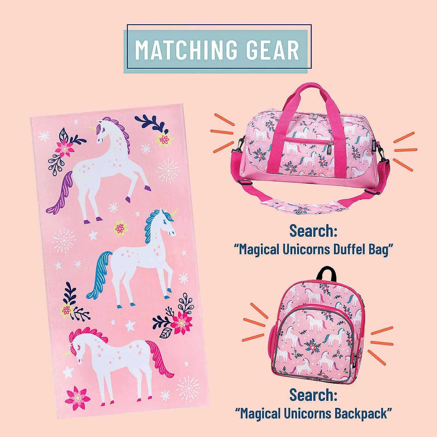 wildkin_magical_unicorns__2.webp Wildkin Magical Unicorns 100% Cotton Beach Towel<Oriental Trading Best