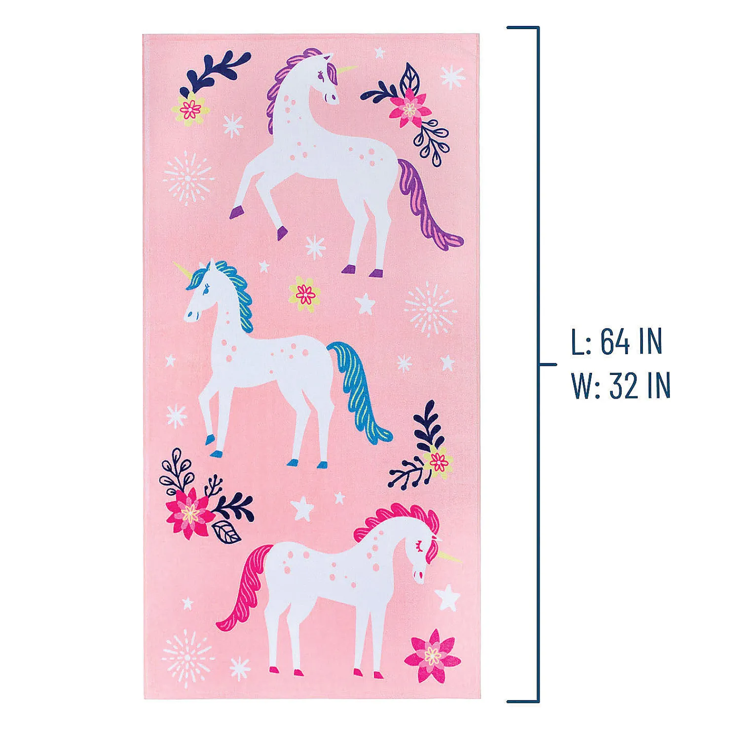 wildkin_magical_unicorns__3.webp Wildkin Magical Unicorns 100% Cotton Beach Towel<Oriental Trading Best