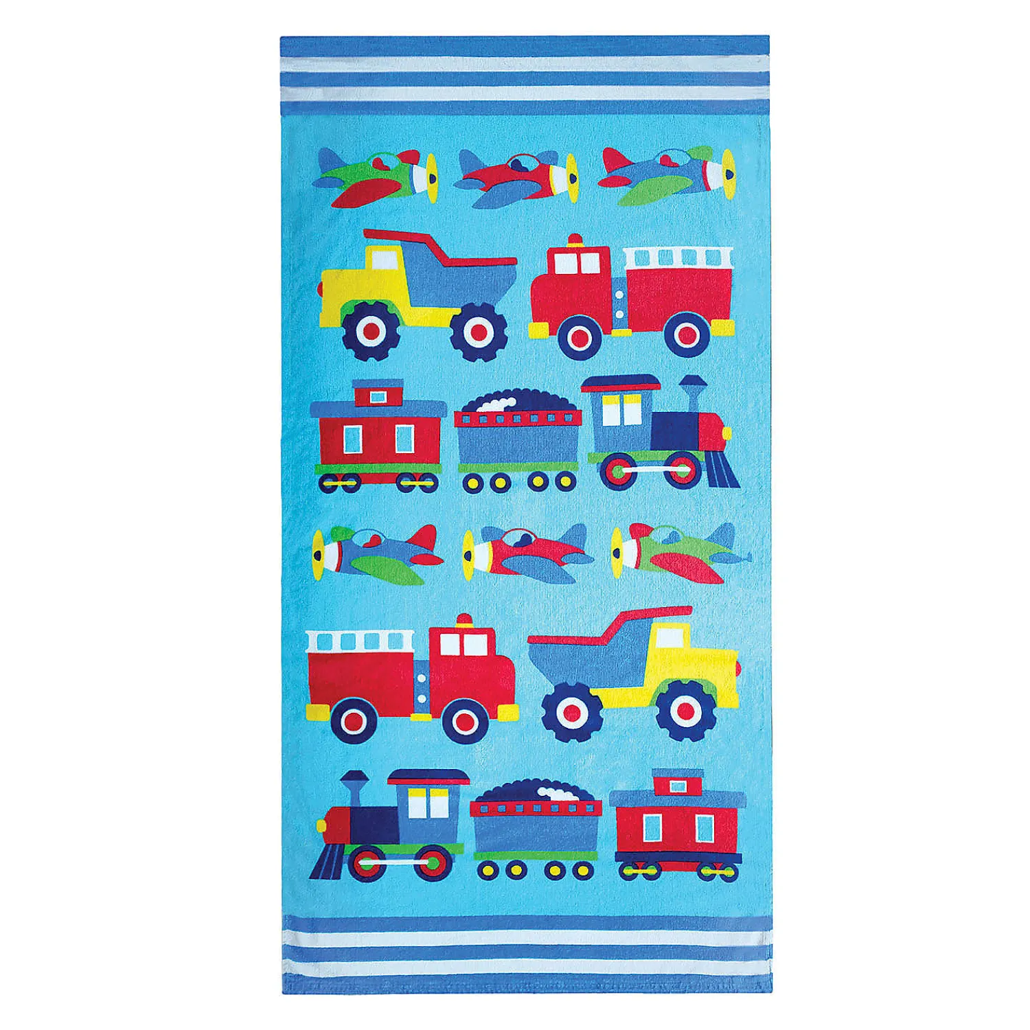 wildkin_trains_planes__tr_0.webp Wildkin Trains, Planes & Trucks 100% Cotton Beach Towel<Oriental Trading Flash Sale