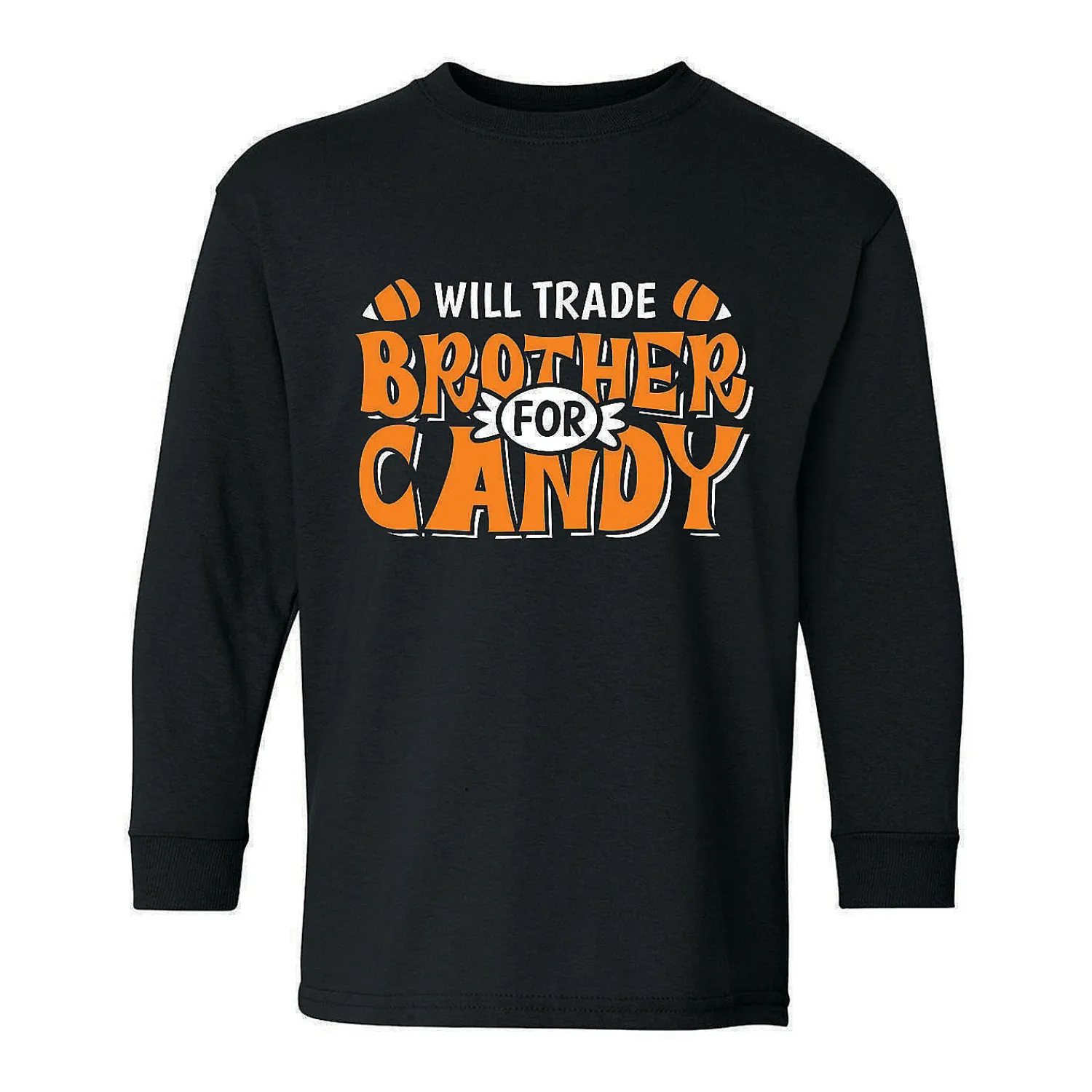 will_trade_brother_for_ca_0.webp Will Trade Brother For Candy Youth T-Shirt<Oriental Trading Shop