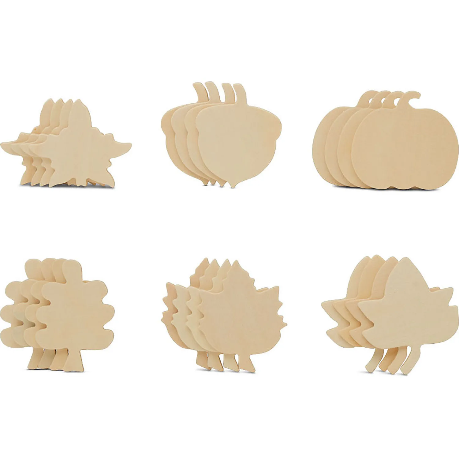 woodpeckers_crafts_diy_un_1-28.webp Oriental Trading Building Blocks*Woodpeckers Crafts, Diy Unfinished Wood Autumn Cutouts Tray, Pack Of 2