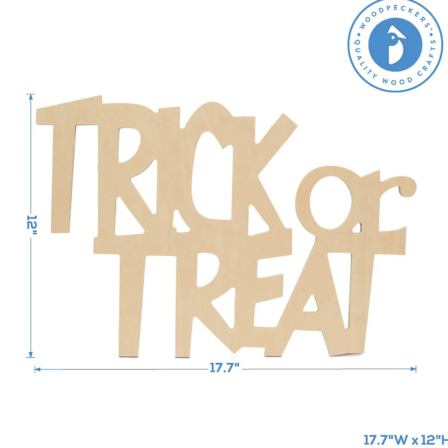 woodpeckers_crafts_diy_un_2-1.webp Woodpeckers Crafts, Diy Unfinished Wood 17" Trick Or Treat Cutouts, Pack Of 3<Oriental Trading Fashion