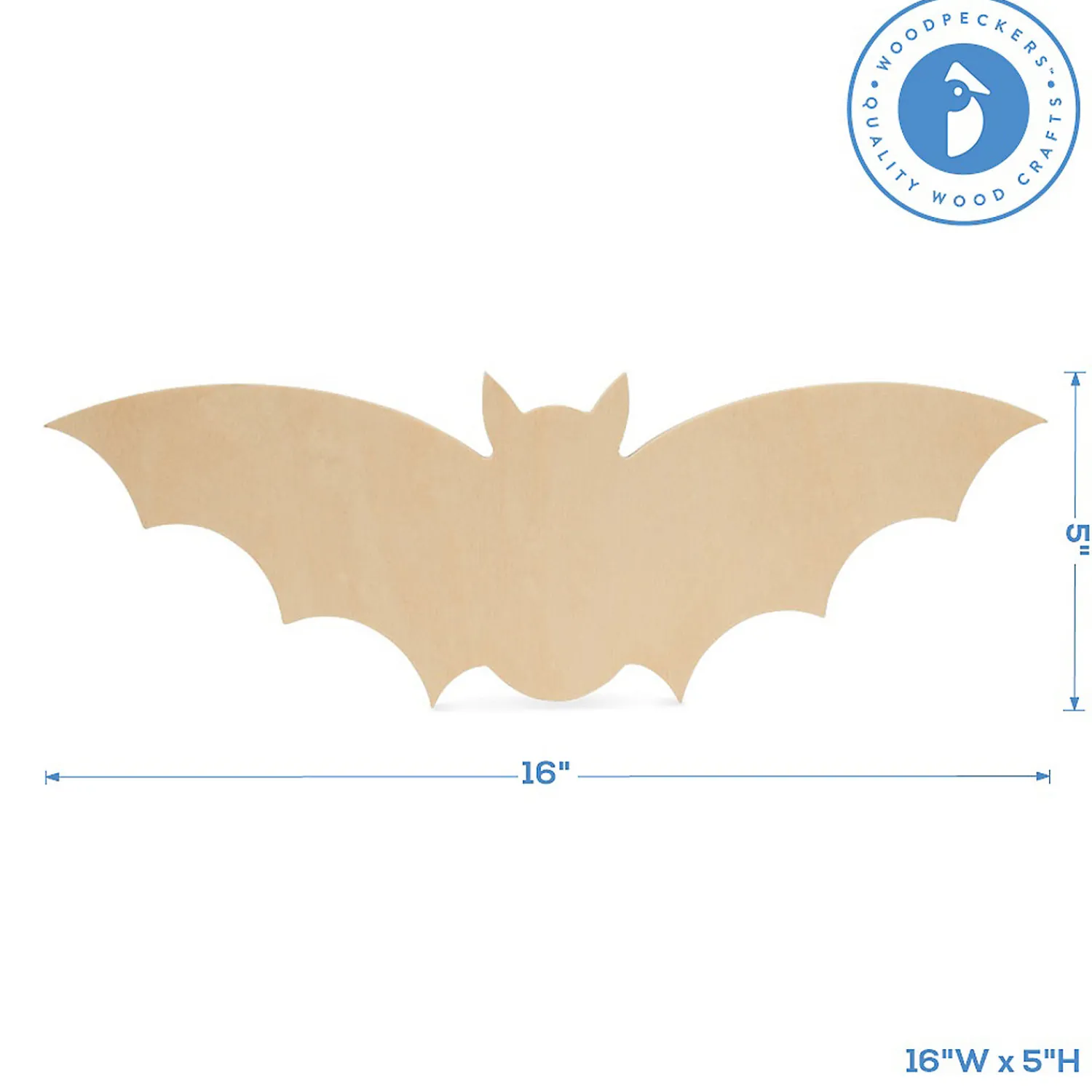 woodpeckers_crafts_diy_un_2-14.webp Woodpeckers Crafts, Diy Unfinished Wood 16" Bat Cutout, Pack Of 3<Oriental Trading Online