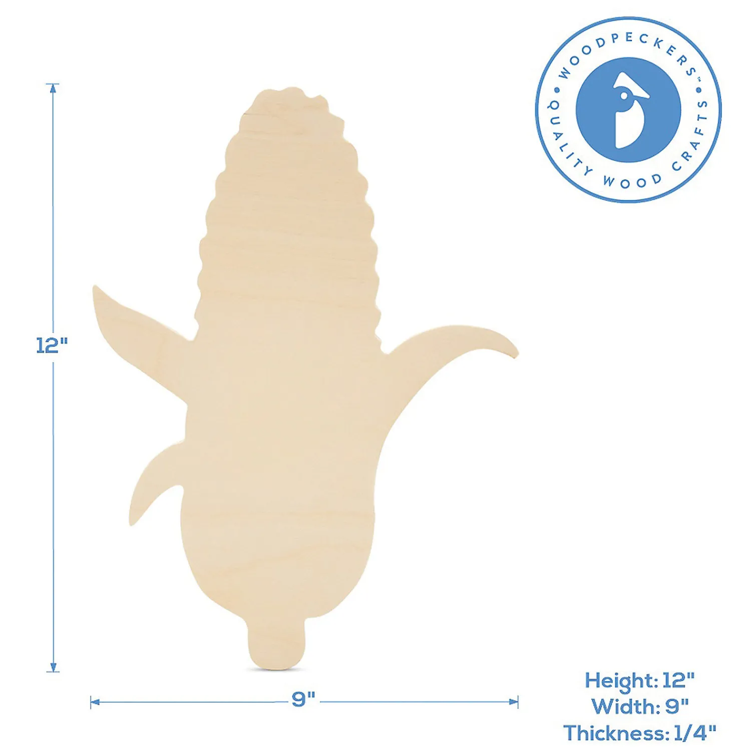 woodpeckers_crafts_diy_un_2-2.webp Woodpeckers Crafts, Diy Unfinished Wood 12" Corn On The Cob Cutout Pack Of 3<Oriental Trading Store