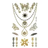Oriental Trading Temporary Tattoos*Wrapables Celebrity Inspired Temporary Tattoos In Metallic Gold Silver And Black, Small, Butterflies