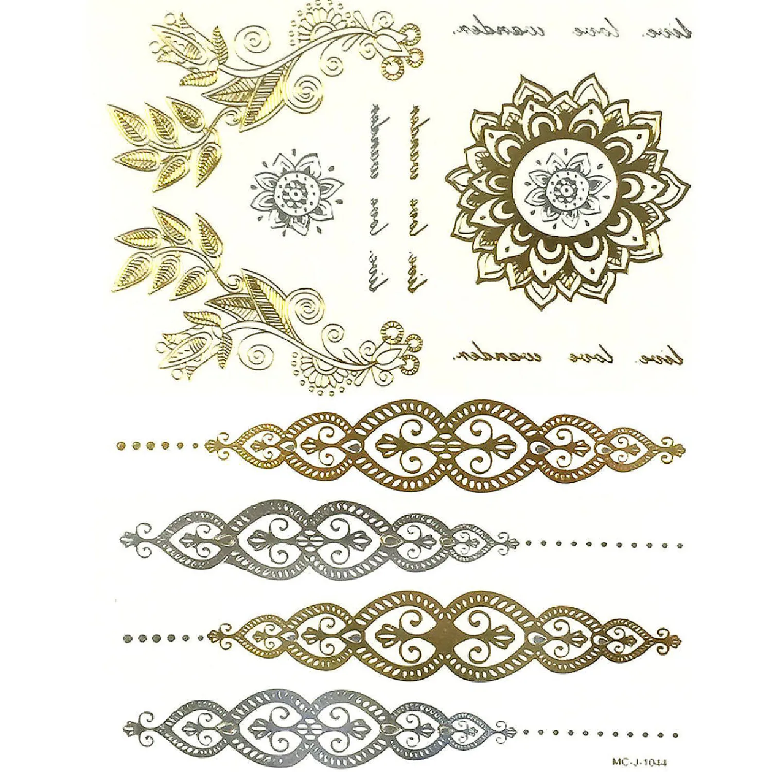 wrapables_large_metallic__0-7.webp Oriental Trading Temporary Tattoos*Wrapables Large Metallic Gold Silver And Black Body Art Temporary Tattoos, Life's Wonders