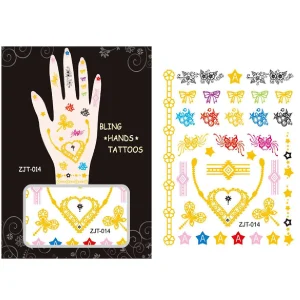 Oriental Trading Temporary Tattoos*Wrapables Metallic Body Art Hand Tattoos, Loving You