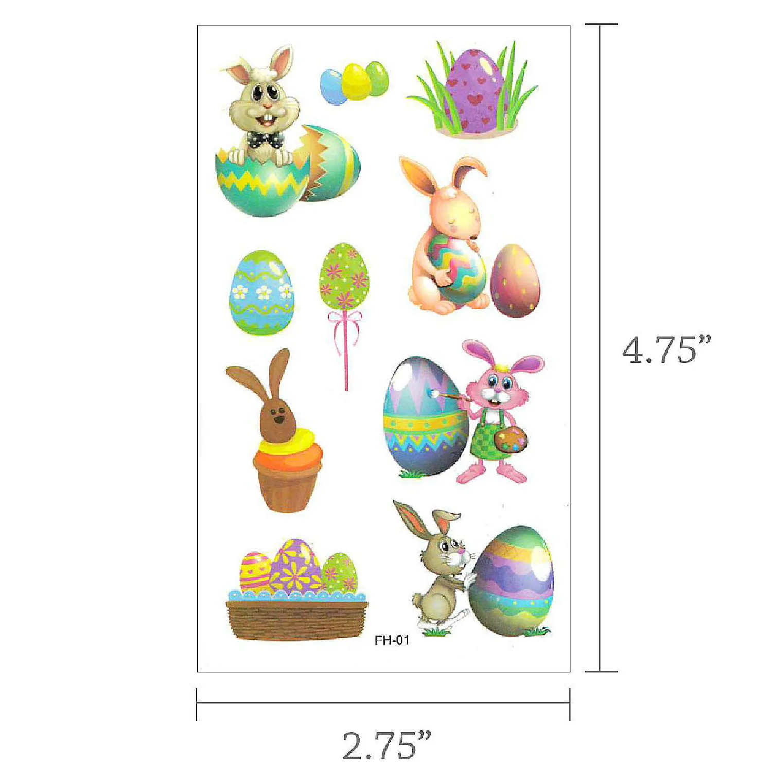 wrapables_waterproof_temp_1.webp Oriental Trading Temporary Tattoos*Wrapables Waterproof Temporary Tattoos For Children, 20 Sheets, Easter