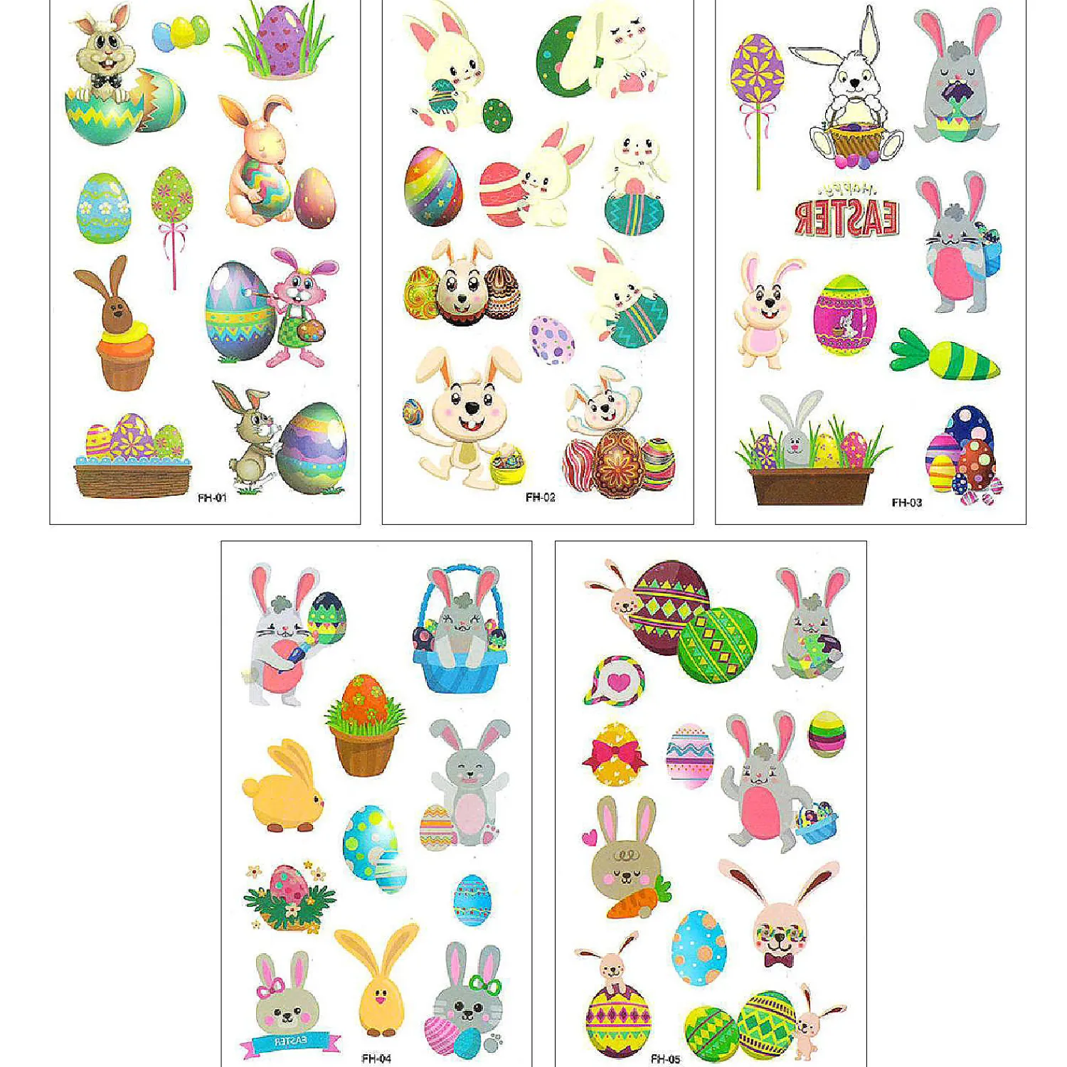 wrapables_waterproof_temp_2.webp Oriental Trading Temporary Tattoos*Wrapables Waterproof Temporary Tattoos For Children, 20 Sheets, Easter