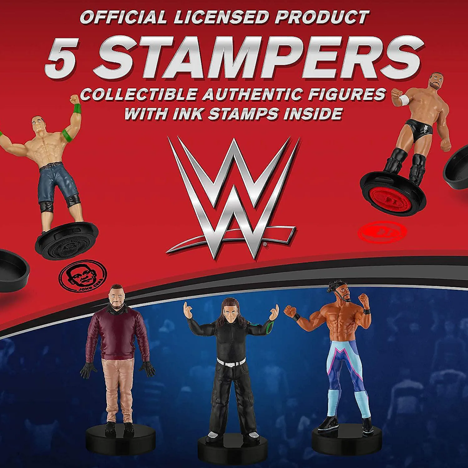 wwe_wrestler_stampers_pk__1.webp Oriental Trading Character Toys*Wwe Wrestler Stampers 5Pk Hardy Kofi Kingston John Cena Finn Wyatt Pmi International