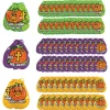 7" X 8 1/2" Bulk 72 Pc. Plastic Christian Pumpkin Drawstring Goody Bags<Oriental Trading Best