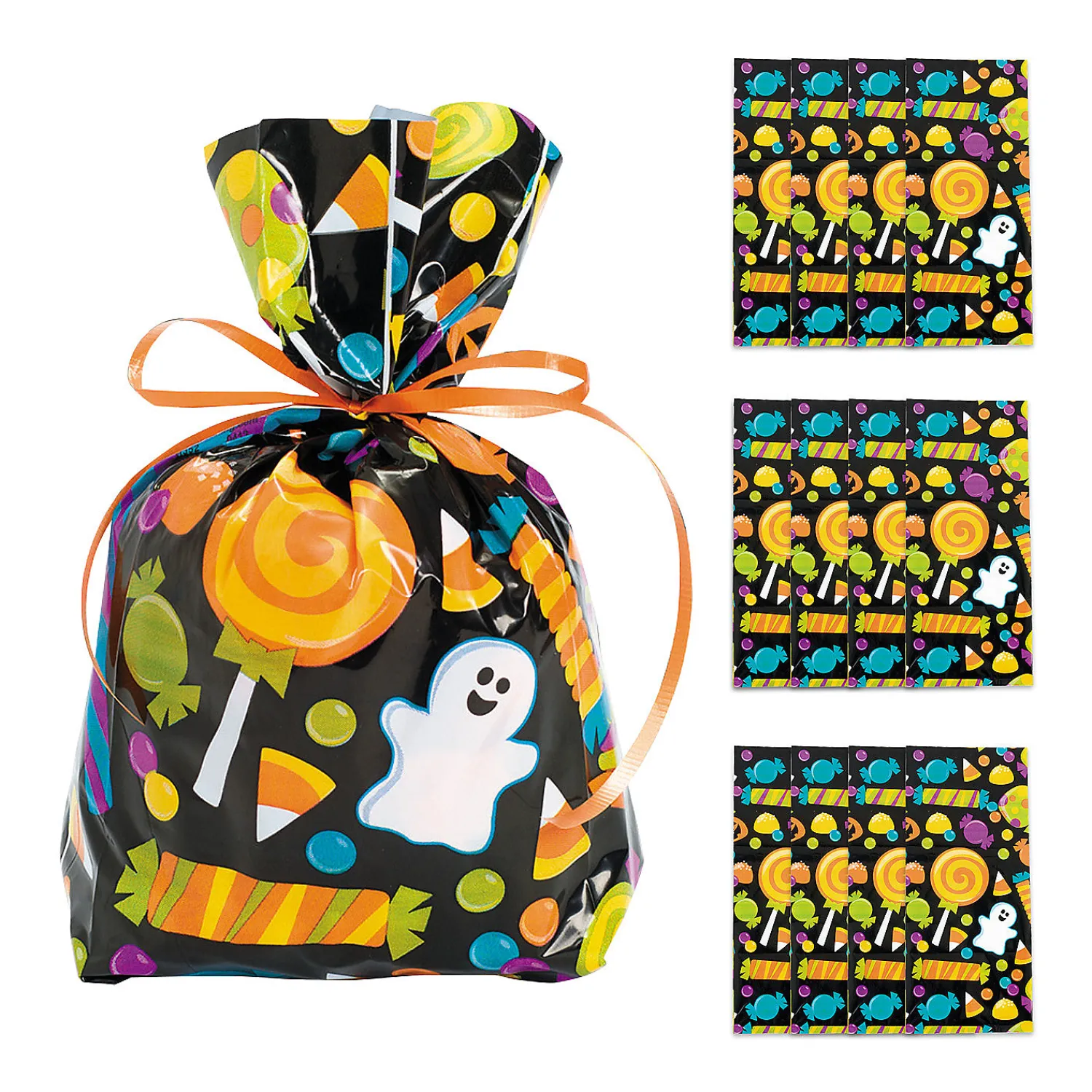 x___halloween_ghost_cell_0.webp 5" X 11 1/2" Halloween Ghost Cellophane Treat Bags - 12 Pc.<Oriental Trading Online