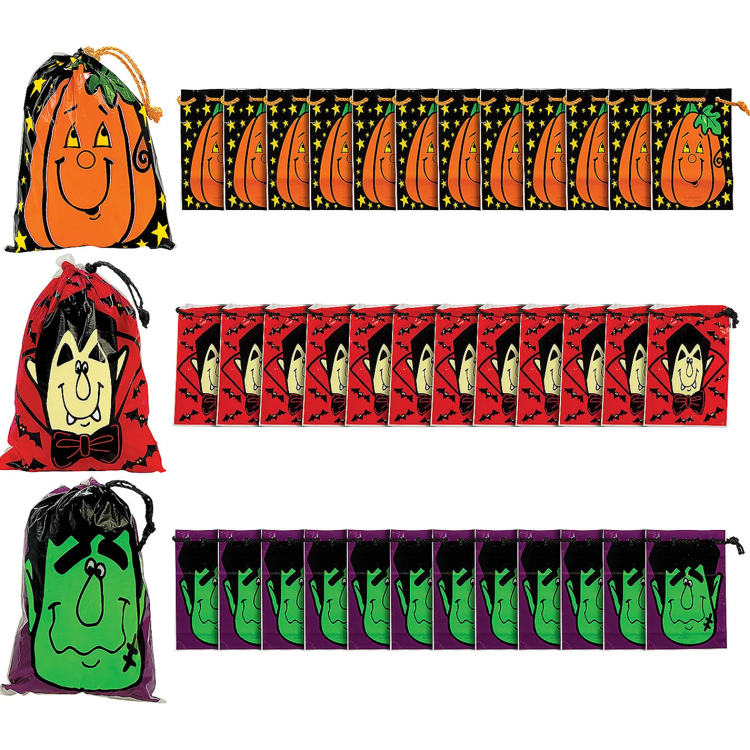 x___large_halloween_pla_0.webp 5 1/2" X 7 1/2" Large Halloween Plastic Drawstring Treat Bags - 36 Pc.<Oriental Trading Online