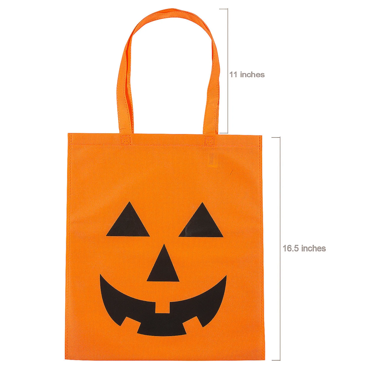 x___large_jackolantern_t_1.webp 15" X 16 1/2" Large Jack-O'-Lantern Tote Bags - 12 Pc.<Oriental Trading Discount