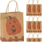 6 1/2" X 3 1/4" X 9" Medium Brown Jack-O'-Lantern Paper Gift Bags - 12 Pc.<Oriental Trading Flash Sale