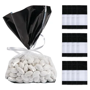 5" X 2 1/2" X 11" Medium Metallic Banded Cellophane Bags - 12 Pc.<Oriental Trading New