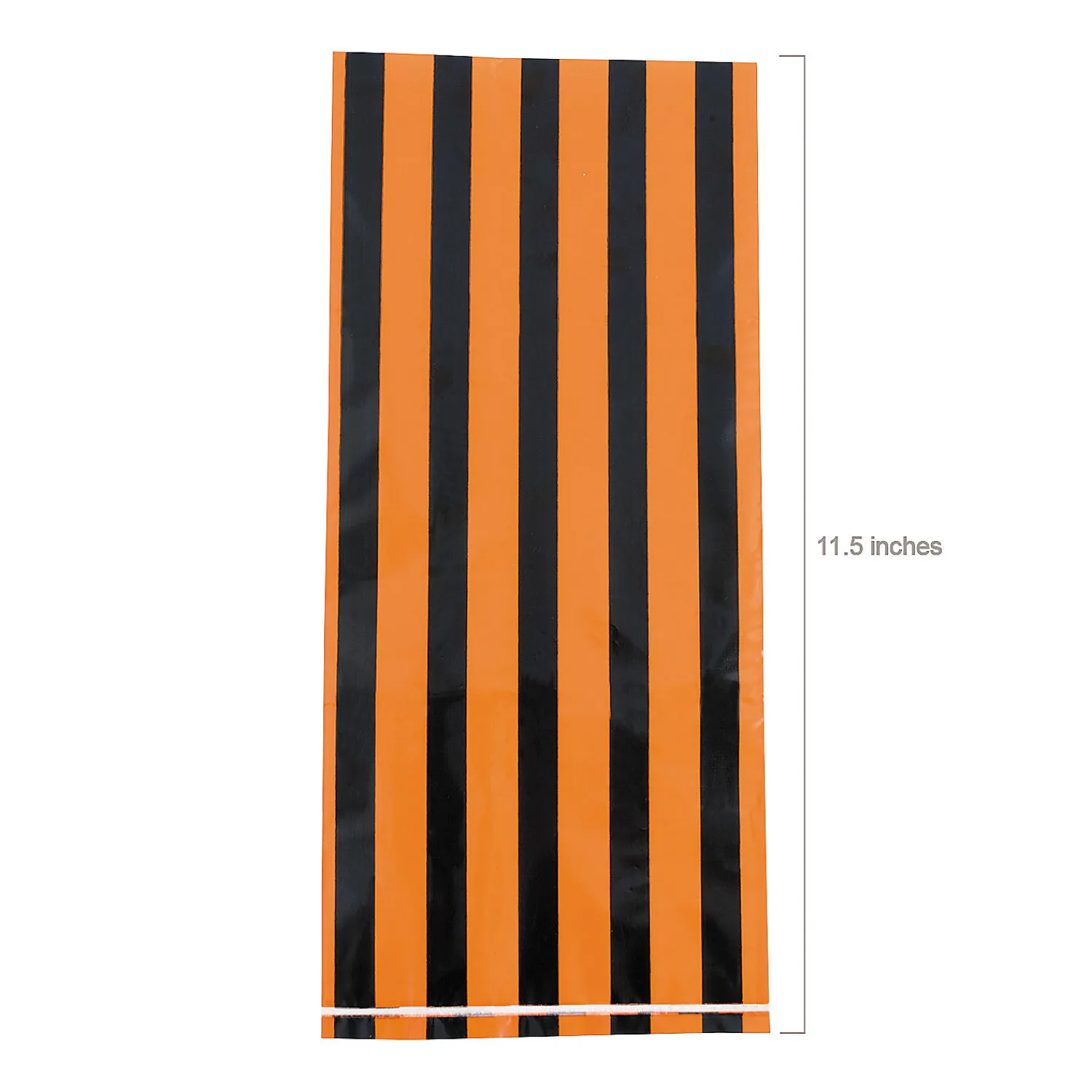x__black__orange_striped_1.webp 5" X 11" Black & Orange Striped Cellophane Treat Bags - 12 Pc.<Oriental Trading Hot