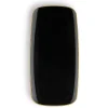10.6" X 5" Black With Gold Rim Flat Raised Edge Rectangular Disposable Plastic Plates (50 Plates)<Oriental Trading Cheap