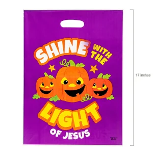 12 1/2" X 17" Bulk 50 Pc. Christian Pumpkin Trick-Or-Treat Plastic Goody Bags<Oriental Trading New