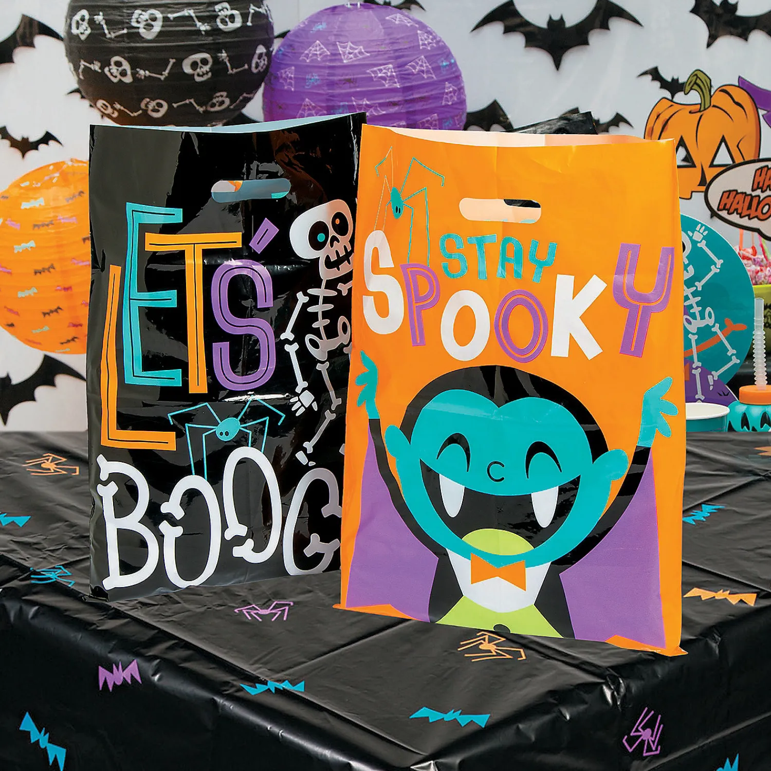 x__bulk__pc_goofy_ghouls_2-1.webp 12-1/2" X 17" Bulk 50 Pc. Goofy Ghouls Plastic Trick-Or-Treat Bags<Oriental Trading New