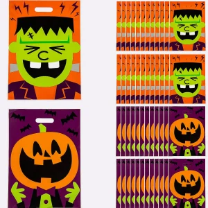 12 1/2" X 17" Bulk 50 Pc. Halloween Character Plastic Trick-Or-Treat Goody Bags<Oriental Trading Cheap