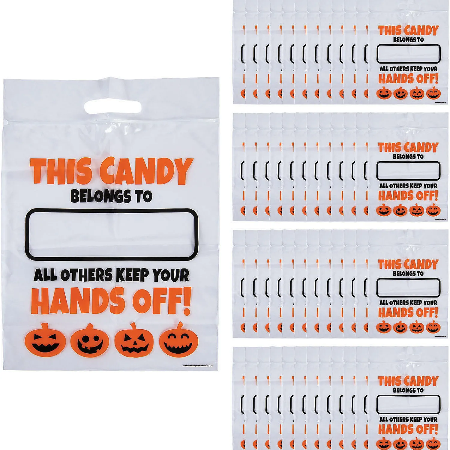 x__bulk__pc_large_hallo_0.webp 12 1/2" X 17" Bulk 50 Pc. Large Halloween Resealable Plastic Treat Bags<Oriental Trading New