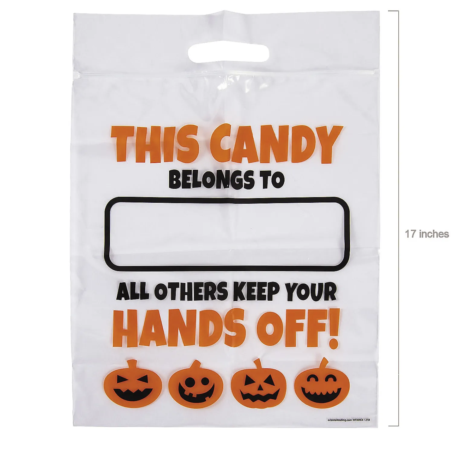 x__bulk__pc_large_hallo_1.webp 12 1/2" X 17" Bulk 50 Pc. Large Halloween Resealable Plastic Treat Bags<Oriental Trading New