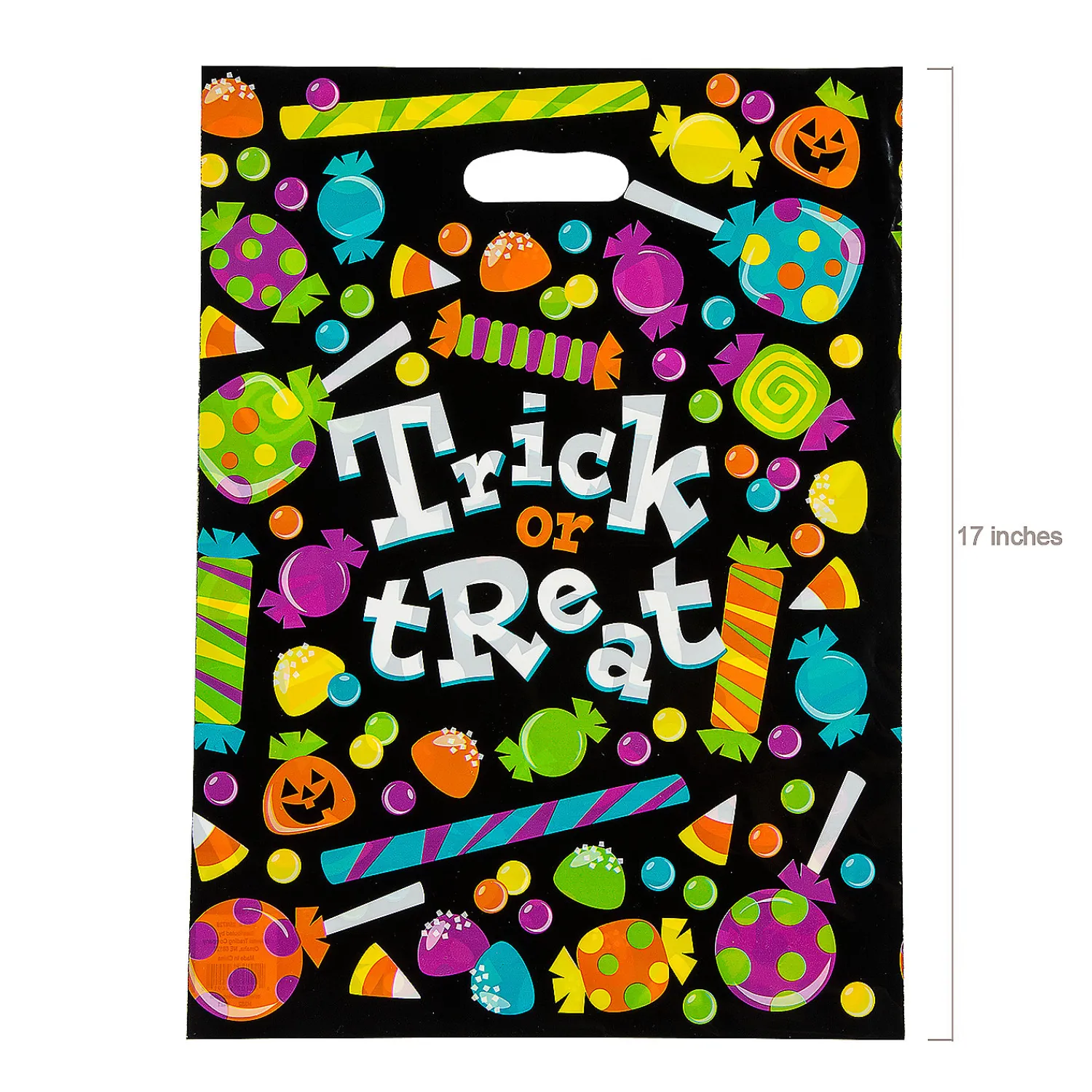 x__bulk__pc_large_sweet_1-1.webp 12 1/2" X 17" Bulk 50 Pc. Large Sweet Halloween Trick-Or-Treat Plastic Goody Bags<Oriental Trading New