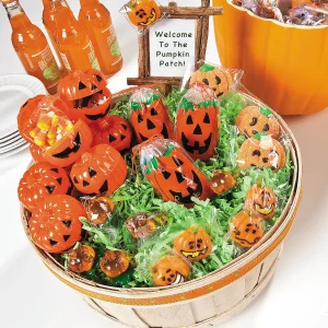 2 3/4" X 4" Bulk 144 Pc. Mini Jack-O'-Lantern Paper Drawstring Treat Bags<Oriental Trading Cheap