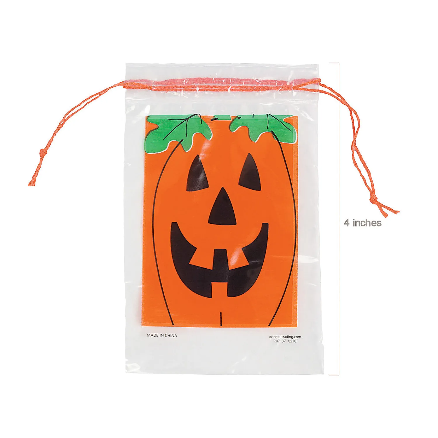 x__bulk__pc_mini_jackol_1.webp 2 3/4" X 4" Bulk 144 Pc. Mini Jack-O'-Lantern Paper Drawstring Treat Bags<Oriental Trading Cheap