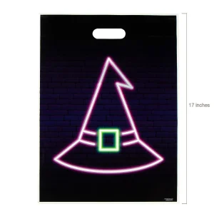 12 1/2" X 17" Bulk 100 Pc. Neon Halloween Plastic Goody Bags<Oriental Trading Hot
