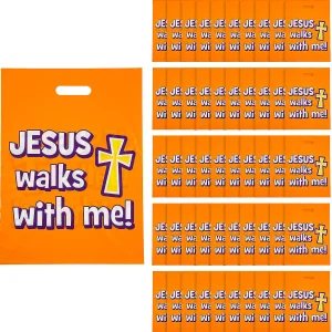 12 1/2" X 17" Bulk 50 Pc. Walk Safely With Jesus Goody Bags<Oriental Trading Online