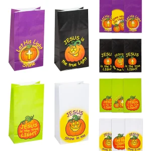 5 1/4" X 10" Christian Pumpkin Treat Bags - 12 Pc.<Oriental Trading Best