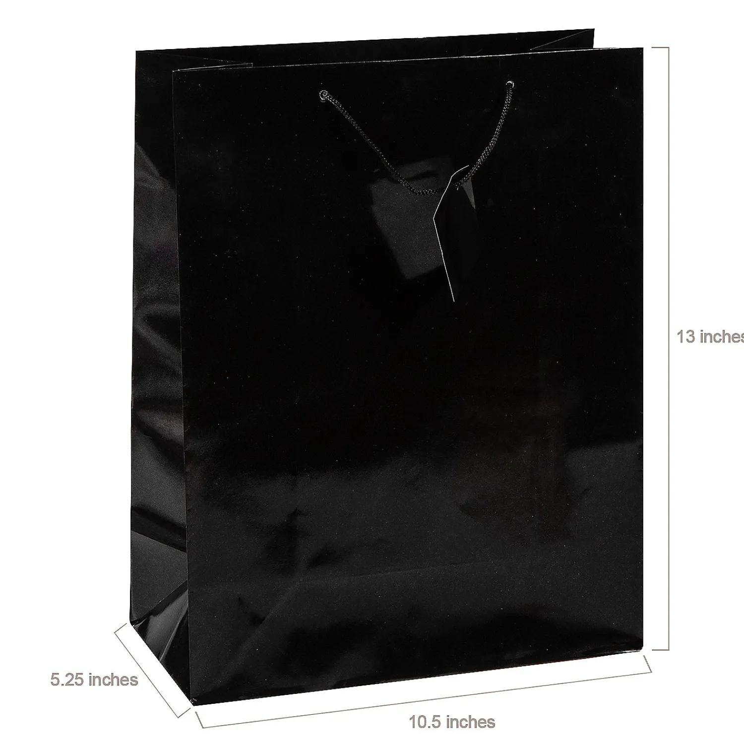 x__large_black_gift_bag_1.webp 10 1/2" X 13" Large Black Gift Bags - 12 Pc.<Oriental Trading Clearance