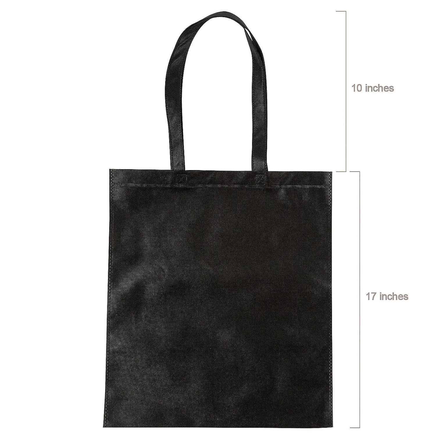 x__large_black_tote_bags_1.webp 15" X 17" Large Black Tote Bags - 12 Pc.<Oriental Trading New