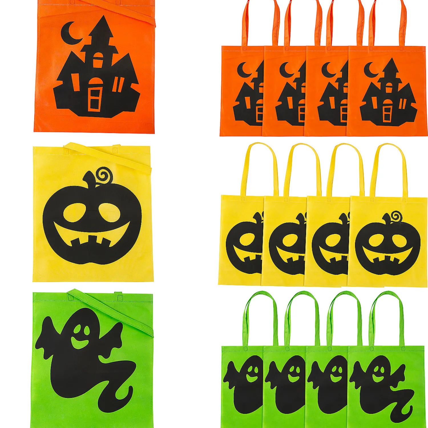 x__large_nonwoven_iconic_0.webp 15" X 17" Large Nonwoven Iconic Halloween Tote Bags - 12 Pc.<Oriental Trading Flash Sale