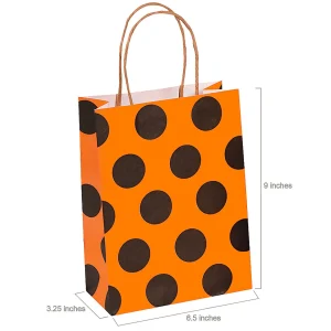 6 1/2" X 4" Medium Halloween Pattern Kraft Paper Gift Bags - 12 Pc.<Oriental Trading Cheap