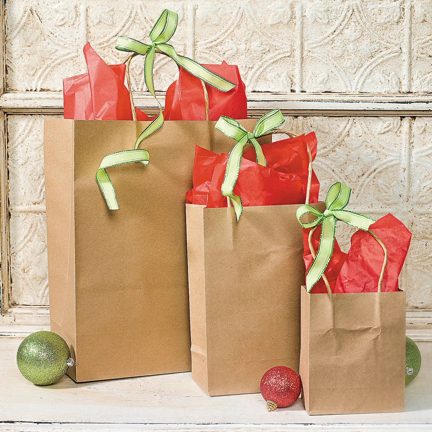 x__medium_kraft_paper_g_3.webp 6 1/2" X 9" Medium Kraft Paper Gift Bags - 12 Pc.<Oriental Trading Fashion