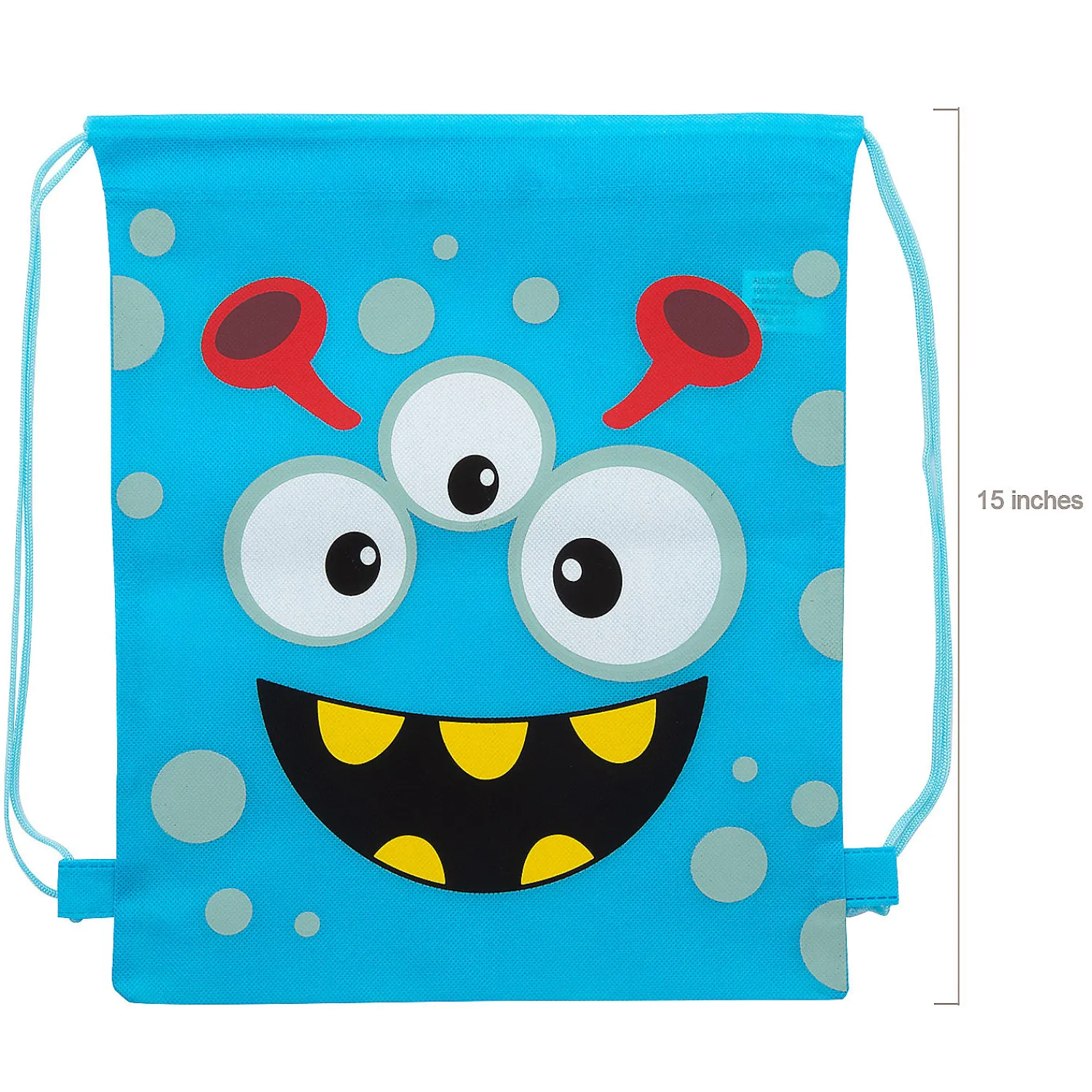 x__medium_nonwoven_silly_1.webp 12" X 15" Medium Nonwoven Silly Monster Drawstring Bags - 12 Pc.<Oriental Trading Flash Sale