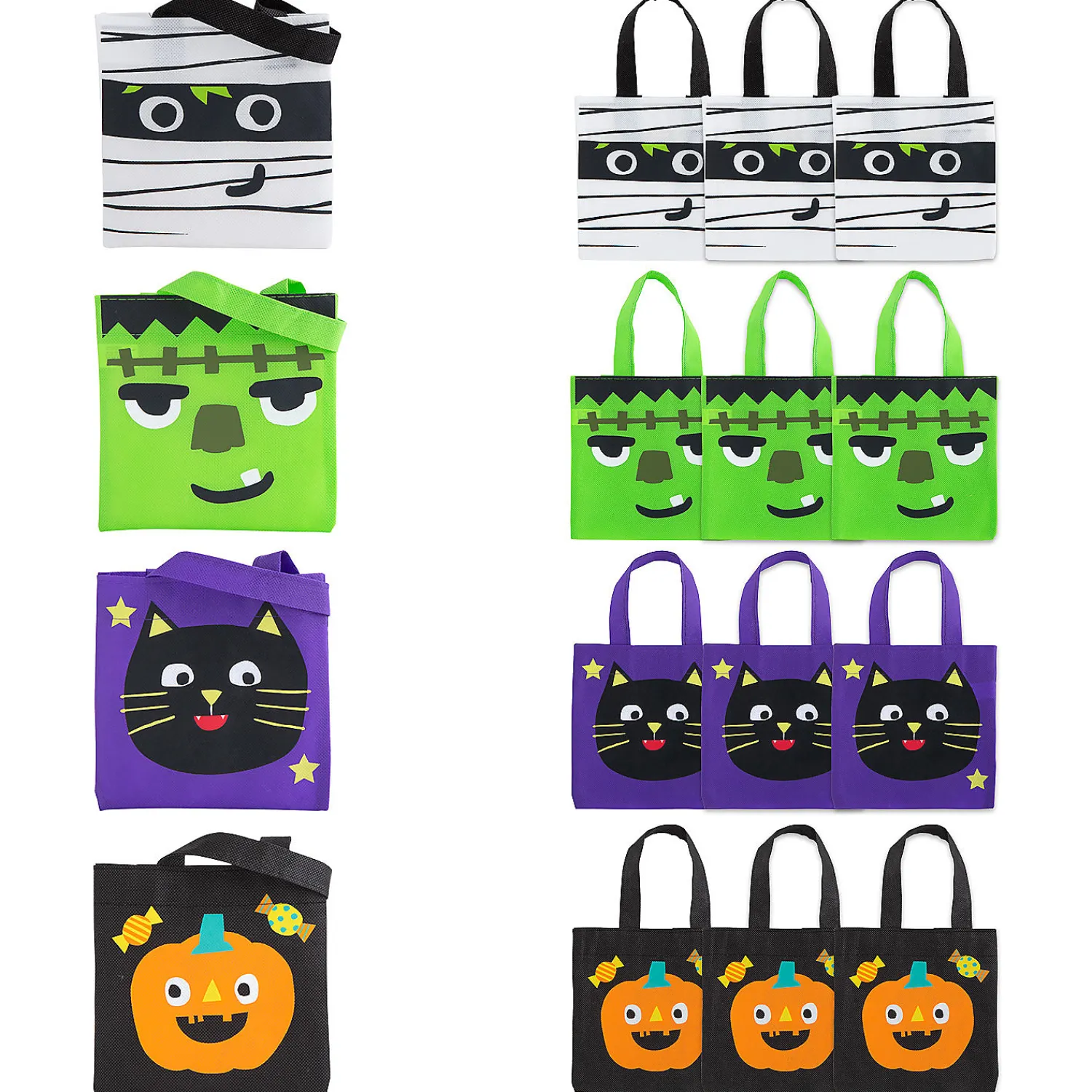 x__mini_nonwoven_ghoul_g_0-1.webp 6" X 6" Mini Nonwoven Ghoul Gang Tote Bags - 12 Pc.<Oriental Trading Shop