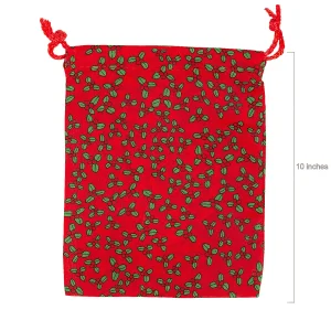 Oriental Trading Hat & Tote Bag Assortments*7 1/2" X 10" Small Holiday Print Drawstring Bags - 36 Pc.